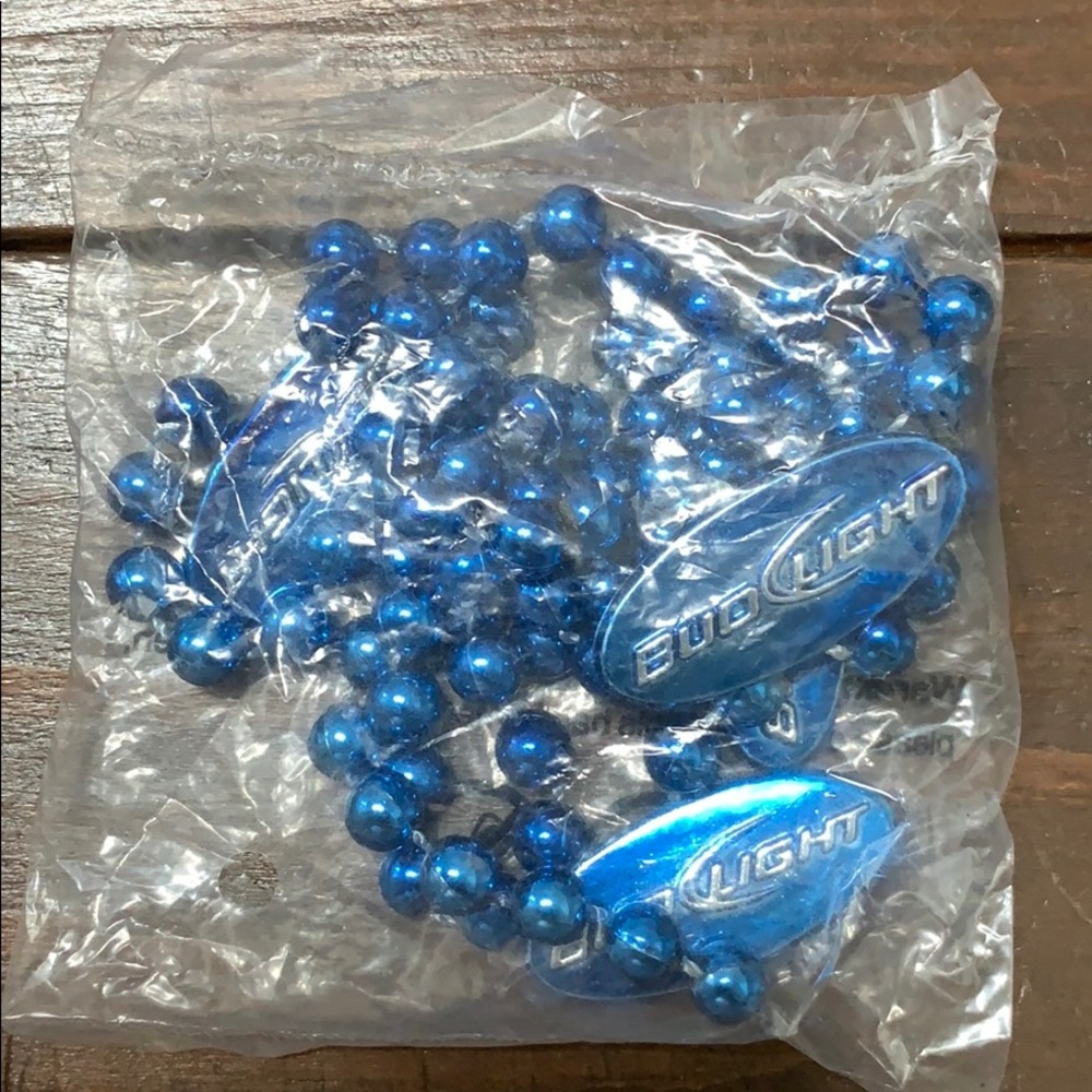 Bud Light plastic beaded necklaces NIP